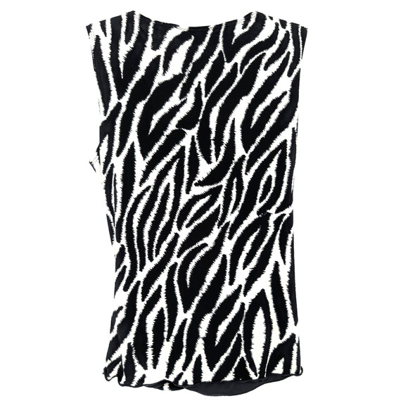 VTG Y2K Zebra Print Layered Wrap Halter Fairy Grunge Baddie Mobwife Tank Medium - Picture 2 of 8